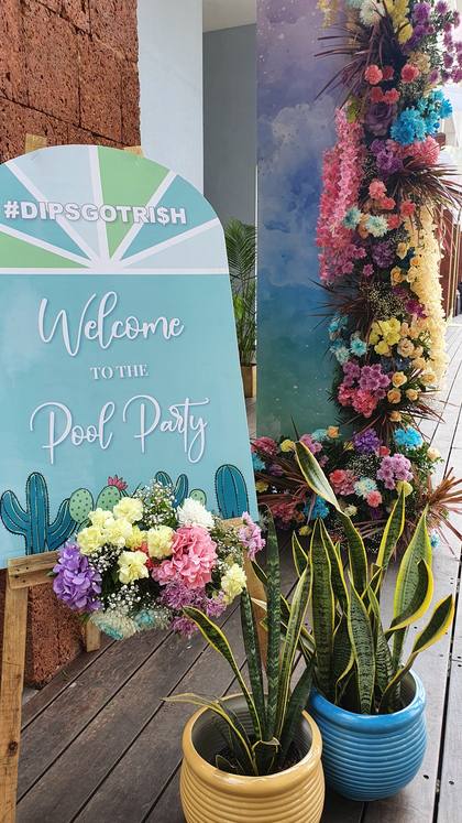Signage and Photo-op — Pool Party decor — Alila Diwa Goa